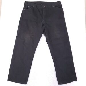 Dickies Relaxed Fit Duck Canvas Carpenter Pants 42x32 Black